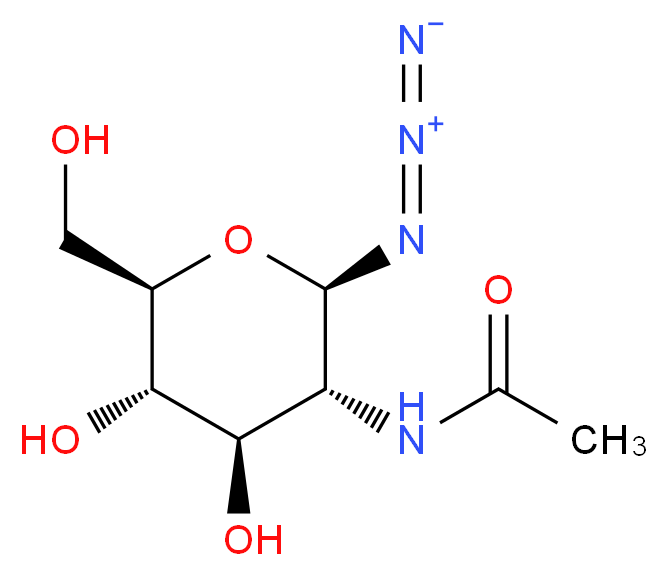 N-[(2R,3R,4R,5S,6R)-2-azido-4,5-dihydroxy-6-(hydroxymethyl)oxan-3-yl]acetamide_分子结构_CAS_29847-23-2