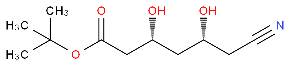 tert-butyl (3R,5R)-6-cyano-3,5-dihydroxyhexanoate_分子结构_CAS_125971-93-9