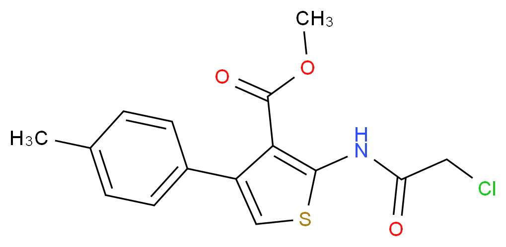 Methyl 2-[(chloroacetyl)amino]-4-(4-methylphenyl)-thiophene-3-carboxylate_分子结构_CAS_)