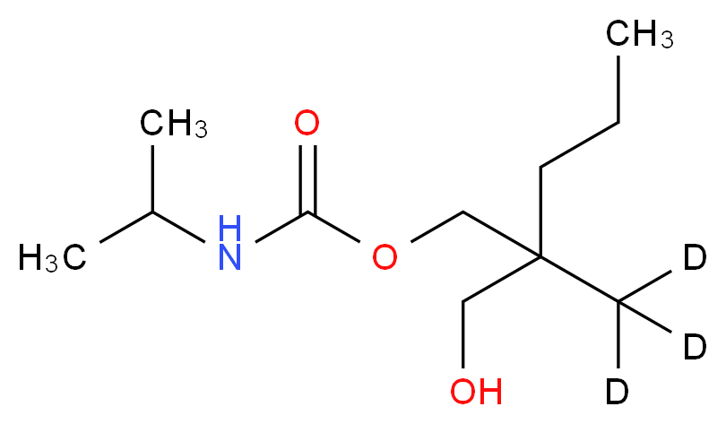 3-hydroxy-2-(<sup>2</sup>H<sub>3</sub>)methyl-2-propylpropyl N-(propan-2-yl)carbamate_分子结构_CAS_25462-17-3