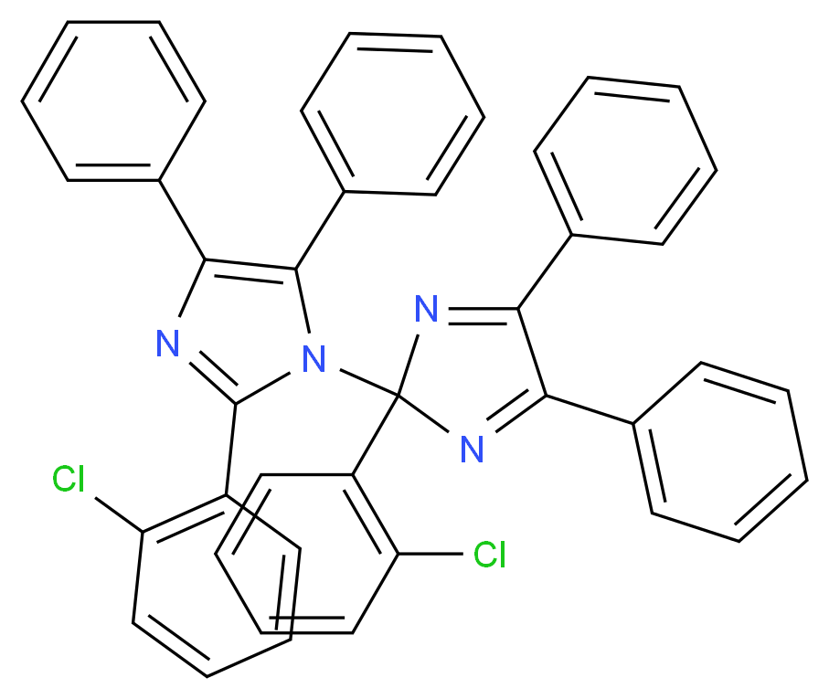 2,2'-bis(2-chlorophenyl)-4,4',5,5'-tetraphenyl-1,2'-biimidazole_分子结构_CAS_7189-82-4)