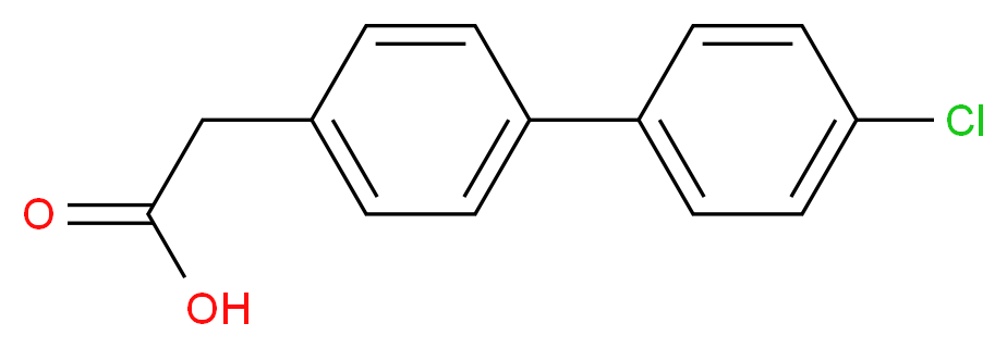 2-[4-(4-chlorophenyl)phenyl]acetic acid_分子结构_CAS_5525-72-4