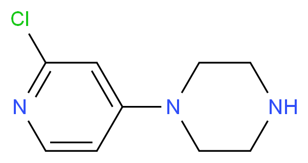 1-(2-CHLORO-PYRIDIN-4-YL)-PIPERAZINE_分子结构_CAS_854159-45-8)