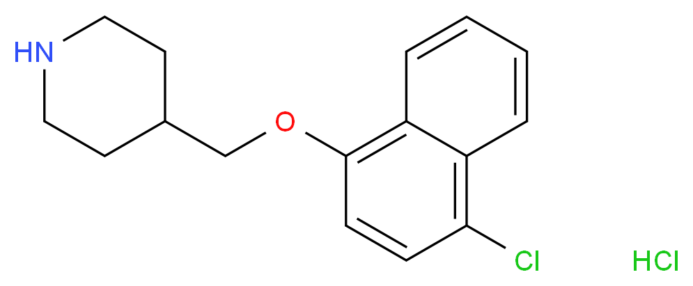 4-Chloro-1-naphthyl 4-piperidinylmethyl ether hydrochloride_分子结构_CAS_)