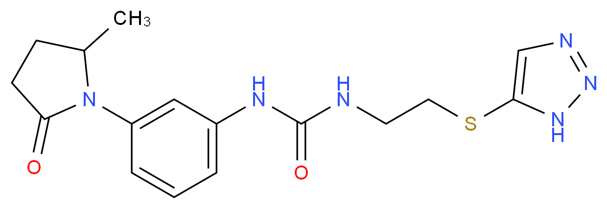 N-[3-(2-methyl-5-oxopyrrolidin-1-yl)phenyl]-N'-[2-(1H-1,2,3-triazol-5-ylthio)ethyl]urea_分子结构_CAS_)