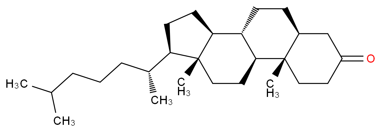 (1S,2S,7S,10R,11S,14R,15R)-2,15-dimethyl-14-[(2R)-6-methylheptan-2-yl]tetracyclo[8.7.0.0?,?.0??,??]heptadecan-5-one_分子结构_CAS_566-88-1