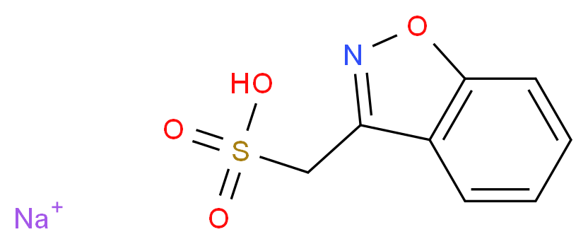 1,2-benzisoxazole-3-methanesulfonic acid sodium salt_分子结构_CAS_73101-64-1)