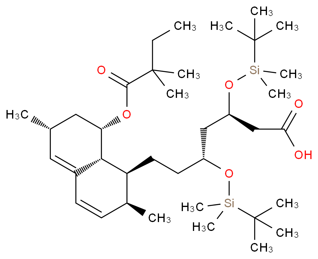 3,5-Bis(tert-butyldimethylsilyl) Simvastatin Hydroxy Acid_分子结构_CAS_1094101-38-8)