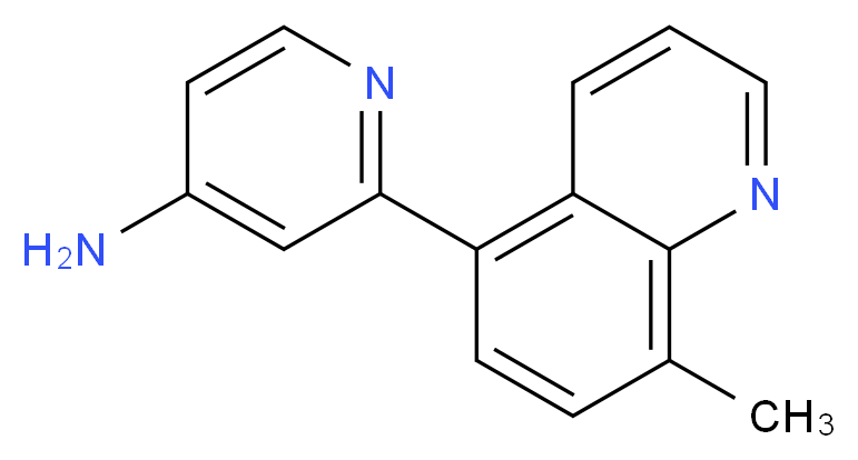 2-(8-methylquinolin-5-yl)pyridin-4-amine_分子结构_CAS_)