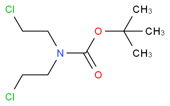 tert-butyl N,N-bis(2-chloroethyl)carbamate_分子结构_CAS_118753-70-1