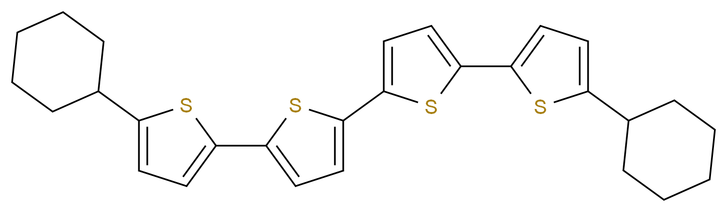 2-(5-cyclohexylthiophen-2-yl)-5-[5-(5-cyclohexylthiophen-2-yl)thiophen-2-yl]thiophene_分子结构_CAS_137373-70-7