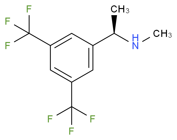 (S)-N-Methyl-1-[3,5-bis(trifluoromethyl)phenyl]ethylamine_分子结构_CAS_511256-36-3)