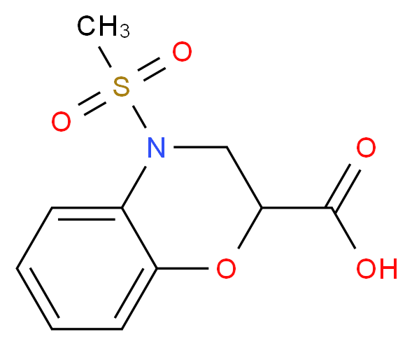 4-Methanesulfonyl-3,4-dihydro-2H-benzo[1,4]-oxazine-2-carboxylic acid_分子结构_CAS_)
