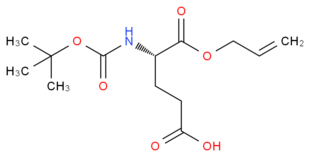 (4S)-4-{[(tert-butoxy)carbonyl]amino}-5-oxo-5-(prop-2-en-1-yloxy)pentanoic acid_分子结构_CAS_132286-79-4