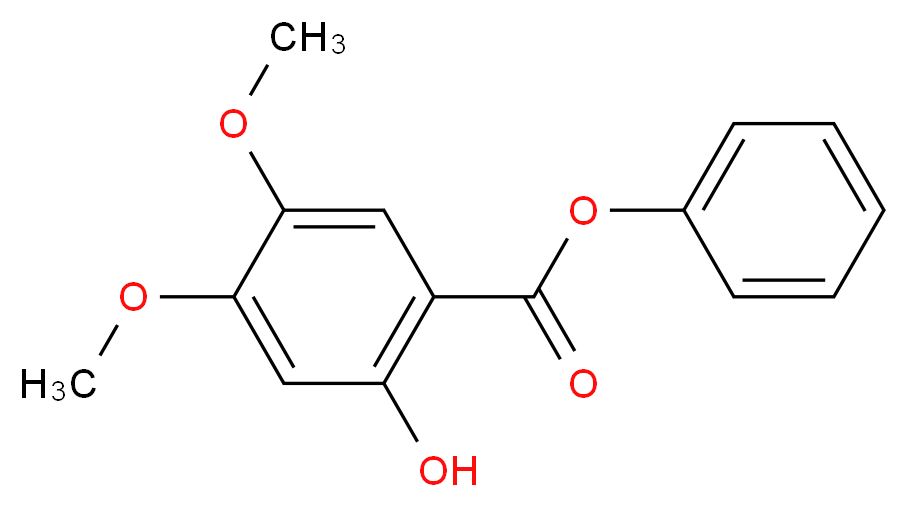 Phenyl 2-hydroxy-4,5-diMethoxybenzoate_分子结构_CAS_877997-98-3)