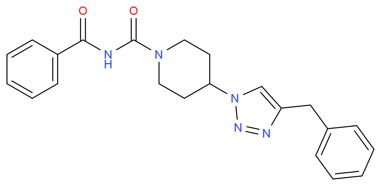 N-benzoyl-4-(4-benzyl-1H-1,2,3-triazol-1-yl)-1-piperidinecarboxamide_分子结构_CAS_)
