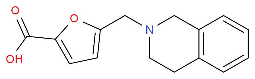 5-(1,2,3,4-tetrahydroisoquinolin-2-ylmethyl)furan-2-carboxylic acid_分子结构_CAS_915922-68-8