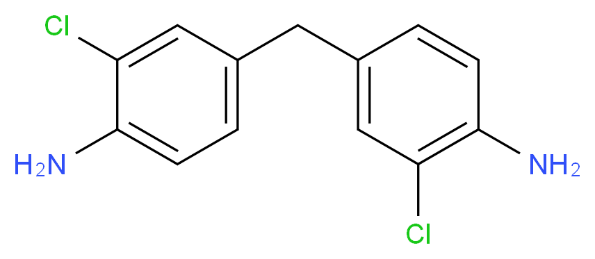 4-[(4-amino-3-chlorophenyl)methyl]-2-chloroaniline_分子结构_CAS_101-14-4