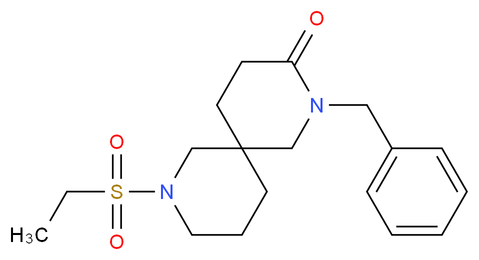 2-benzyl-8-(ethylsulfonyl)-2,8-diazaspiro[5.5]undecan-3-one_分子结构_CAS_)