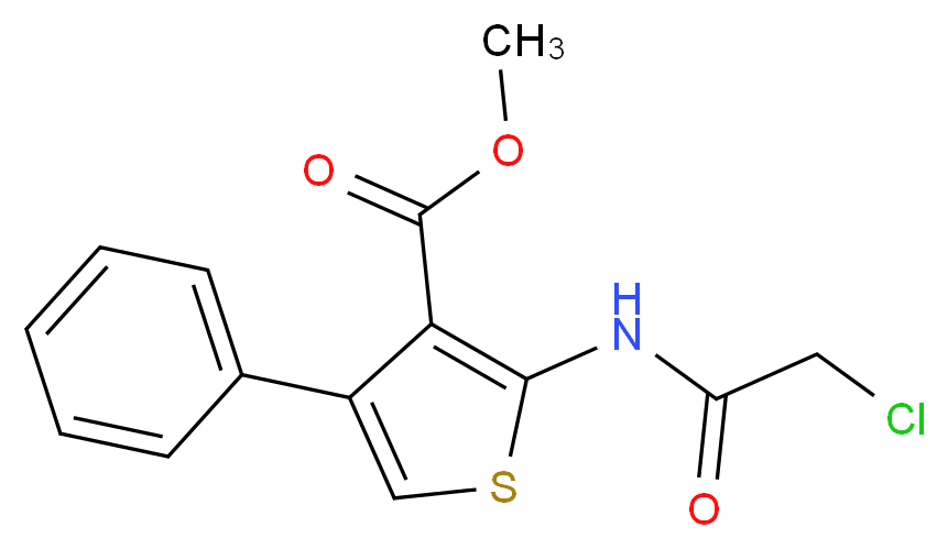 Methyl 2-(2-chloroacetamido)-4-phenylthiophene-3-carboxylate_分子结构_CAS_356568-66-6)