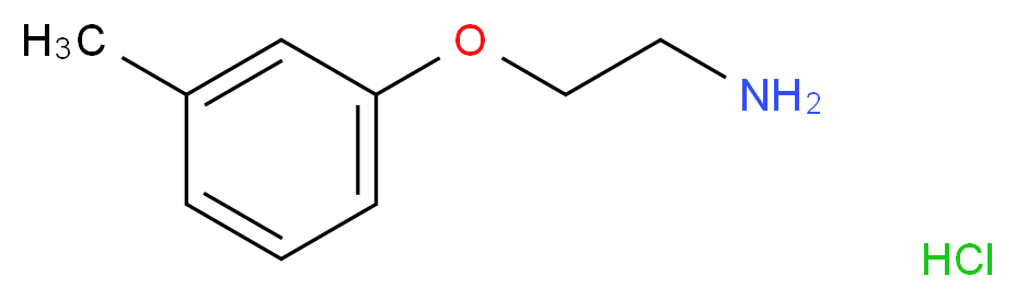 1-(2-aminoethoxy)-3-methylbenzene hydrochloride_分子结构_CAS_6487-99-6