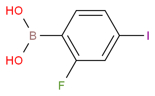 2-FLUORO-4-IODOPHENYLBORONIC ACID_分子结构_CAS_374790-98-4)