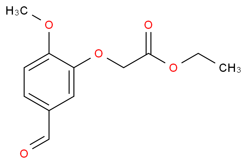 ethyl 2-(5-formyl-2-methoxyphenoxy)acetate_分子结构_CAS_51336-38-0