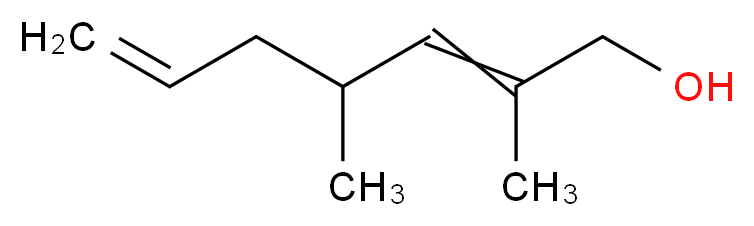2,4-dimethylhepta-2,6-dien-1-ol_分子结构_CAS_80192-56-9