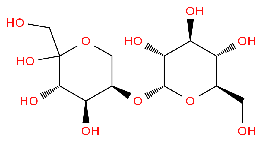 (3S,4S,5R)-2-(hydroxymethyl)-5-{[(2R,3R,4S,5S,6R)-3,4,5-trihydroxy-6-(hydroxymethyl)oxan-2-yl]oxy}oxane-2,3,4-triol_分子结构_CAS_7158-70-5