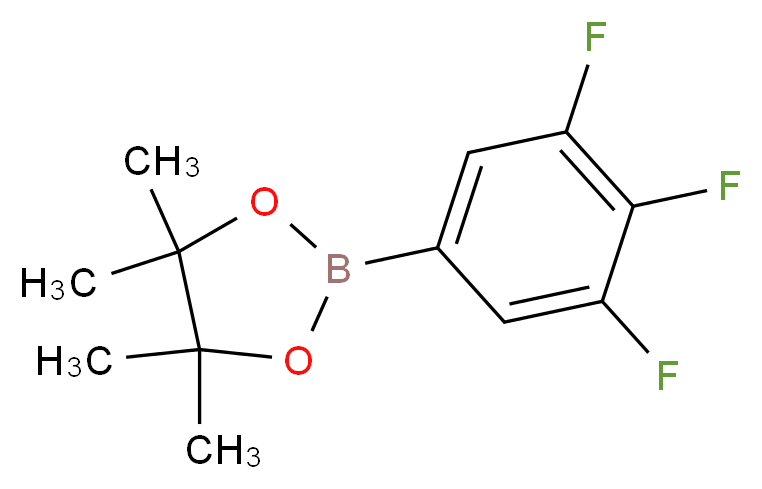 4,4,5,5-tetramethyl-2-(3,4,5-trifluorophenyl)-1,3,2-dioxaborolane_分子结构_CAS_827614-70-0