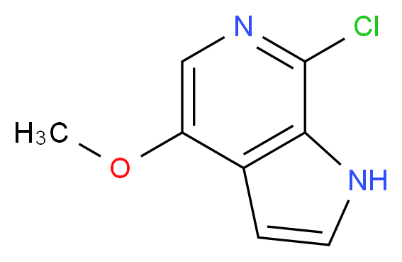 7-Chloro-4-methoxy-1H-pyrrolo[2,3-c]pyridine_分子结构_CAS_446284-32-8)