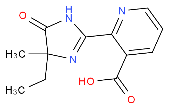 2-(4-Ethyl-4-methyl-5-oxo-4,5-dihydro-1H-imidazol-2-yl)nicotinic acid_分子结构_CAS_)