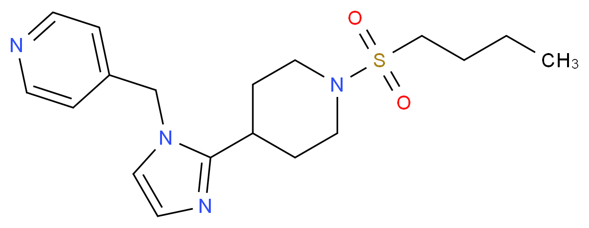 4-({2-[1-(butylsulfonyl)-4-piperidinyl]-1H-imidazol-1-yl}methyl)pyridine_分子结构_CAS_)