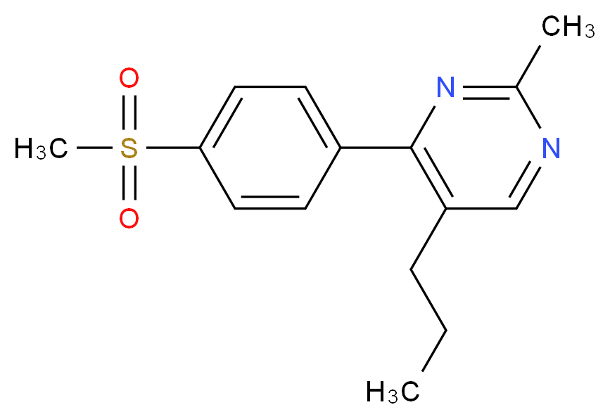 2-methyl-4-[4-(methylsulfonyl)phenyl]-5-propylpyrimidine_分子结构_CAS_)