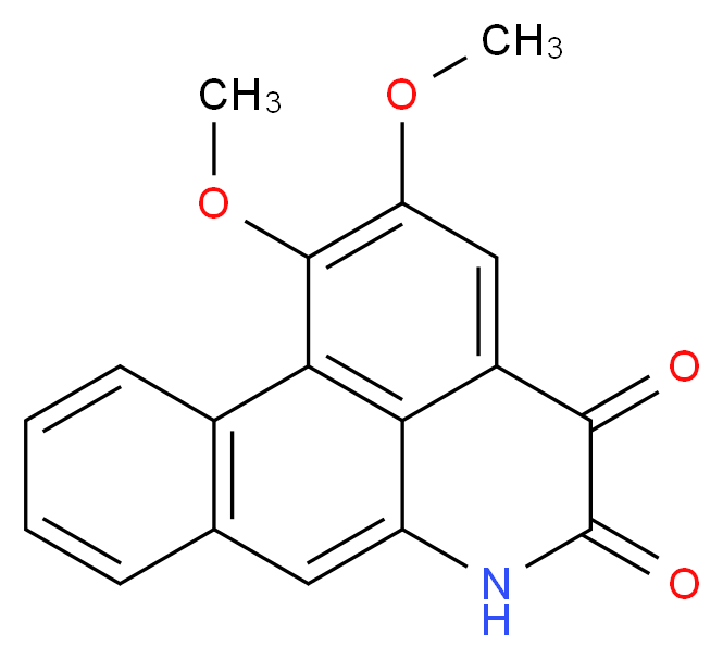 15,16-dimethoxy-10-azatetracyclo[7.7.1.0<sup>2</sup>,<sup>7</sup>.0<sup>1</sup><sup>3</sup>,<sup>1</sup><sup>7</sup>]heptadeca-1(16),2,4,6,8,13(17),14-heptaene-11,12-dione_分子结构_CAS_57576-41-7