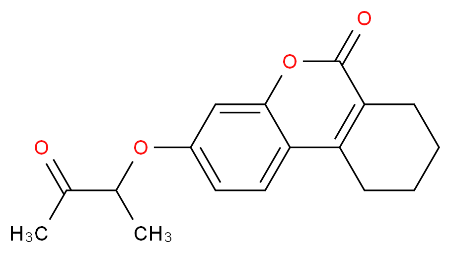 3-[(3-oxobutan-2-yl)oxy]-6H,7H,8H,9H,10H-cyclohexa[c]chromen-6-one_分子结构_CAS_307549-77-5