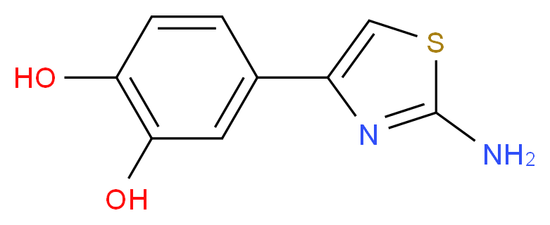 4-(2-amino-1,3-thiazol-4-yl)benzene-1,2-diol_分子结构_CAS_)