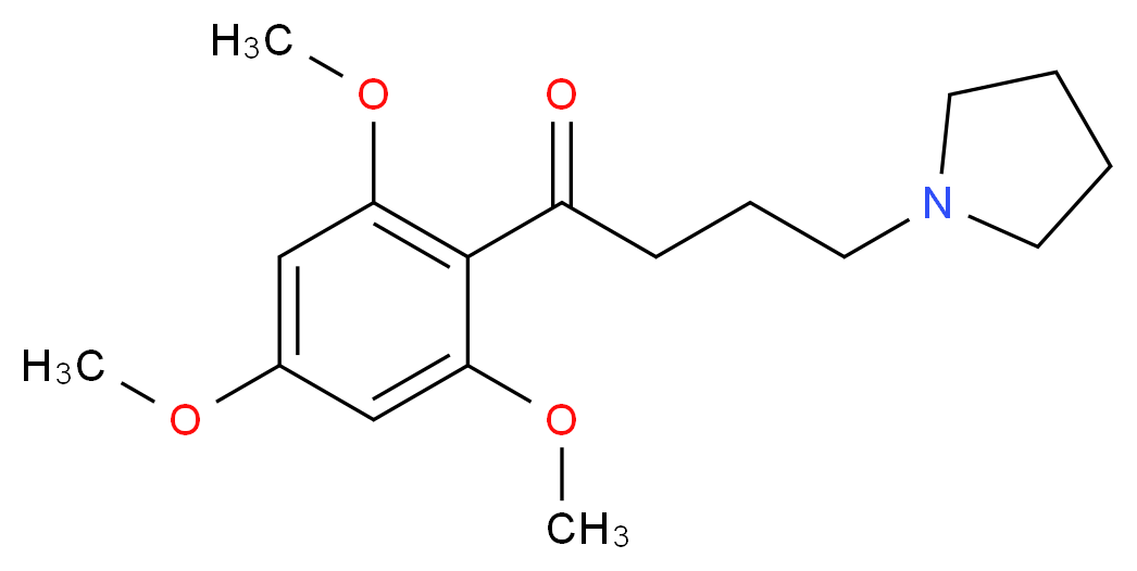 4-(pyrrolidin-1-yl)-1-(2,4,6-trimethoxyphenyl)butan-1-one_分子结构_CAS_55837-25-7