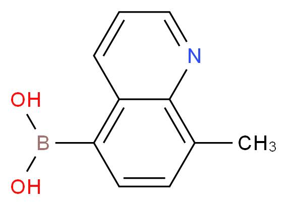 (8-methylquinolin-5-yl)boronic acid_分子结构_CAS_1025010-58-5