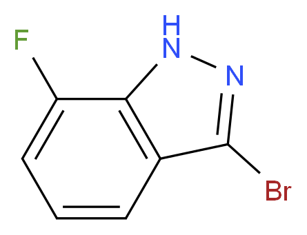 3-Bromo-7-fluoro-1H-indazole_分子结构_CAS_1257853-72-7)