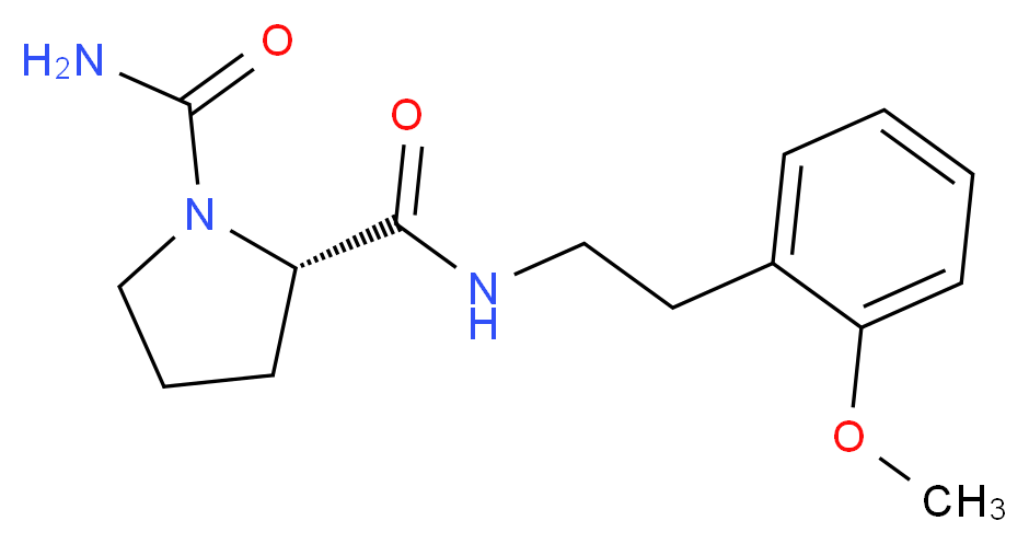 (2S)-N~2~-[2-(2-methoxyphenyl)ethyl]pyrrolidine-1,2-dicarboxamide_分子结构_CAS_)