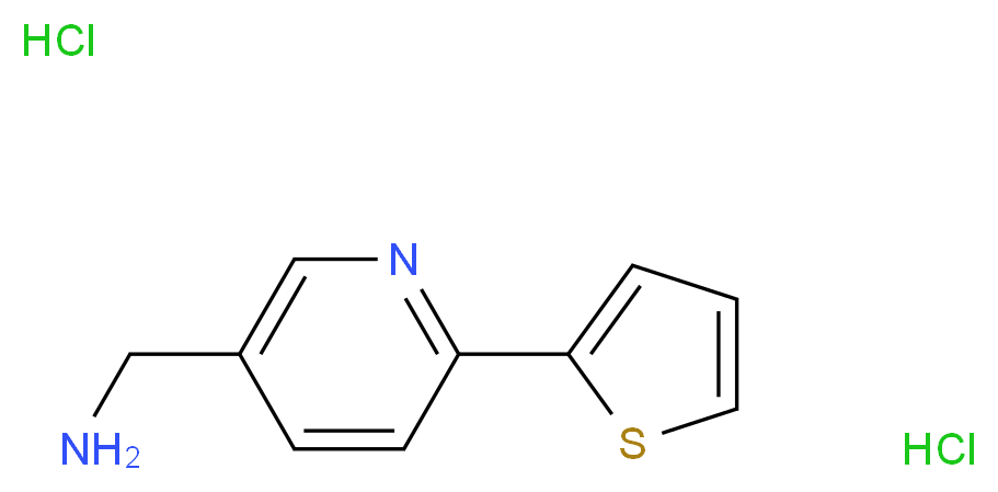 [6-(thiophen-2-yl)pyridin-3-yl]methanamine dihydrochloride_分子结构_CAS_913830-32-7