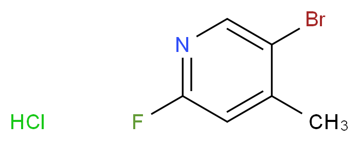 5-bromo-2-fluoro-4-methylpyridine hydrochloride_分子结构_CAS_1211596-74-5)