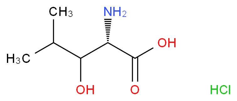 (2S,3S)-(2S,3R)-2-Amino-3-hydroxy-4-methylpentanoic Acid Hydrochloride Salt_分子结构_CAS_5817-22-1)