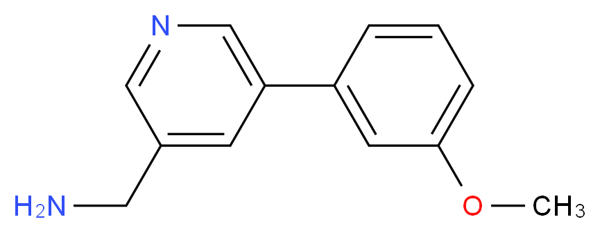 [5-(3-methoxyphenyl)pyridin-3-yl]methanamine_分子结构_CAS_1356110-88-7