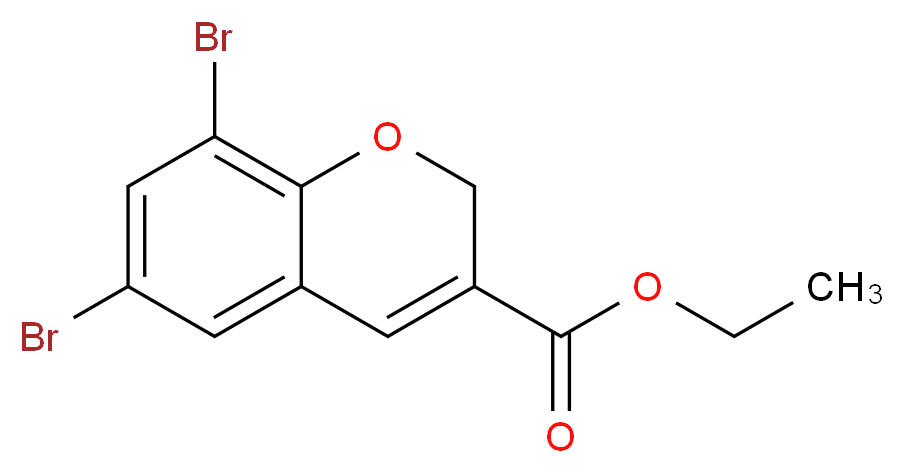 6,8-DIBROMO-2H-CHROMENE-3-CARBOXYLIC ACID ETHYL ESTER_分子结构_CAS_885271-30-7)