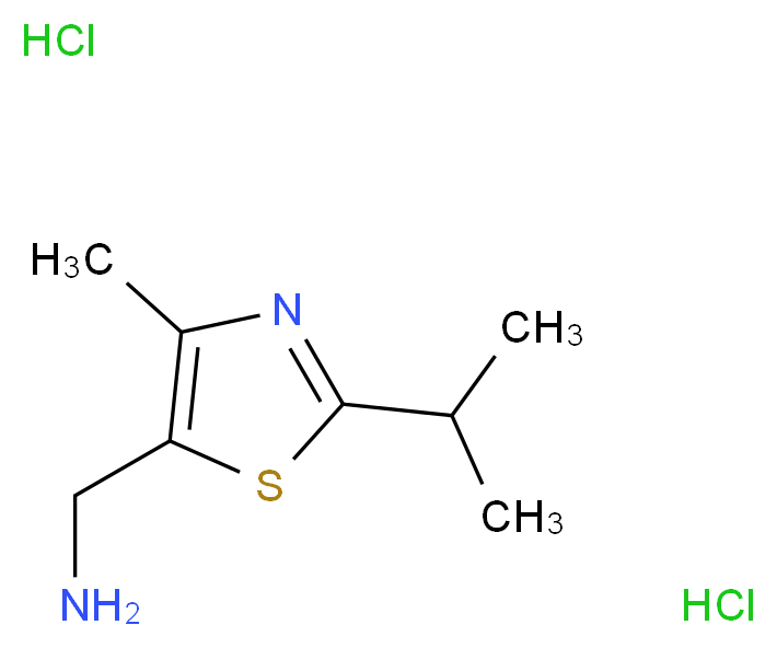(2-Isopropyl-4-methyl-1,3-thiazol-5-yl)-methylamine dihydrochloride_分子结构_CAS_)