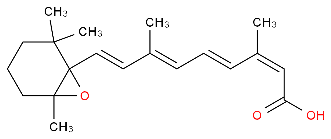 (2Z,4E,6E,8E)-3,7-dimethyl-9-{2,2,6-trimethyl-7-oxabicyclo[4.1.0]heptan-1-yl}nona-2,4,6,8-tetraenoic acid_分子结构_CAS_81444-57-7