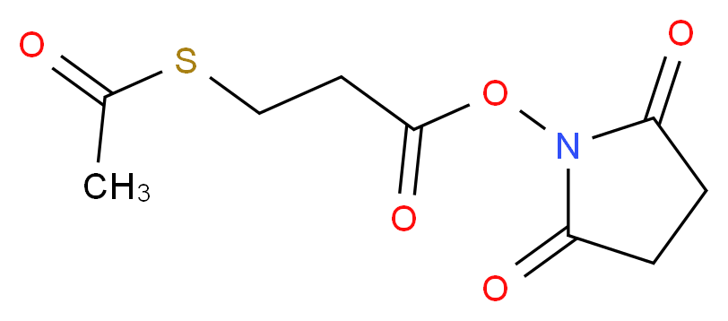 N-琥珀酰亚胺-3-乙酰硫代丙酸酯_分子结构_CAS_84271-78-3)