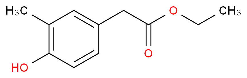 ethyl 2-(4-hydroxy-3-methylphenyl)acetate_分子结构_CAS_607707-64-2